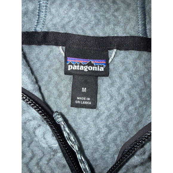 NWOT Patagonia Men R1 Air Fleece Full-Zip Hoodie Med Gray/Blue Retail $220 NICE! - Picture 5 of 15